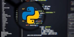 Hình ảnh biểu tượng Python dùng trong lập trình và phát triển phần mềm.